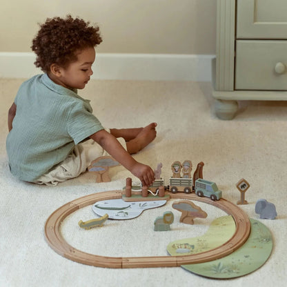 Little Dutch Wooden Train Set - Safari Friends