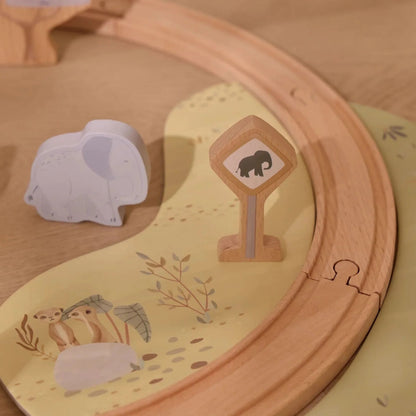 Little Dutch Wooden Train Set - Safari Friends