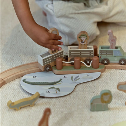 Little Dutch Wooden Train Set - Safari Friends
