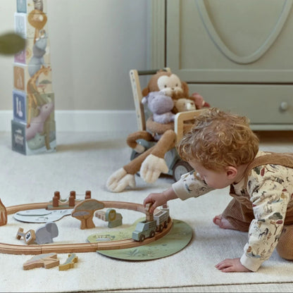 Little Dutch Wooden Train Set - Safari Friends