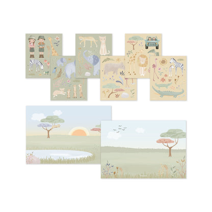 Little Dutch Sticker Scene Book - Safari Friends
