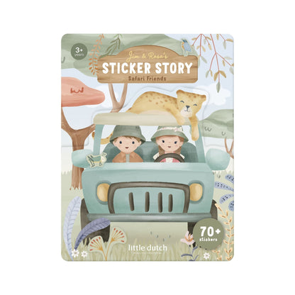 Little Dutch Sticker Scene Book - Safari Friends
