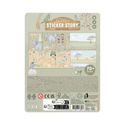 Little Dutch Sticker Scene Book - Safari Friends