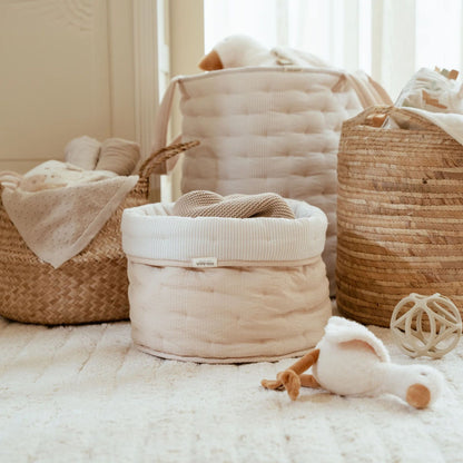 Little Dutch Storage Basket - Pure Soft Beige Stripe