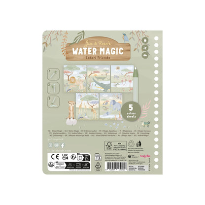 Little Dutch Water Magic Book - Safari Friends Rosa