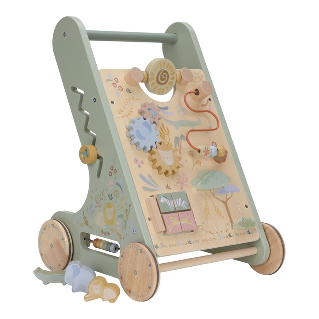 Little Dutch Wooden Baby Activity Walker - Safari Friends