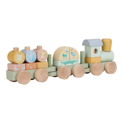 Little Dutch Wooden Block Train - Safari Friends