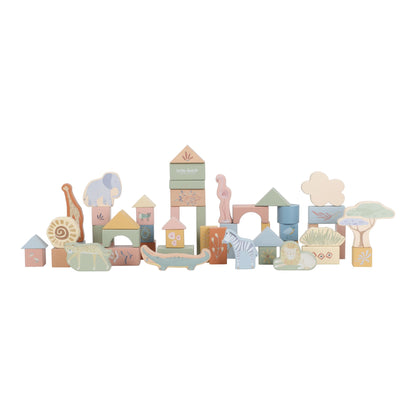 Little Dutch Wooden Building Blocks - Safari Friends