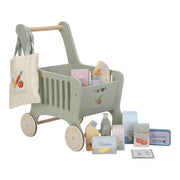 Little Dutch Wooden Shopping Trolley
