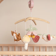 Little Dutch Wooden Music Mobile -  Fairy Garden - strawberry, mushroom, birds, deer & flower