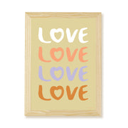 Hibou Design Love Art Print - Hay