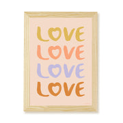 Hibou Design Love Art Print - Pink