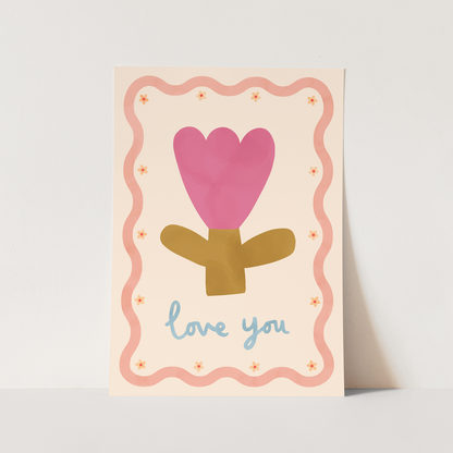 Kid of the Village Love You Fine Art Print