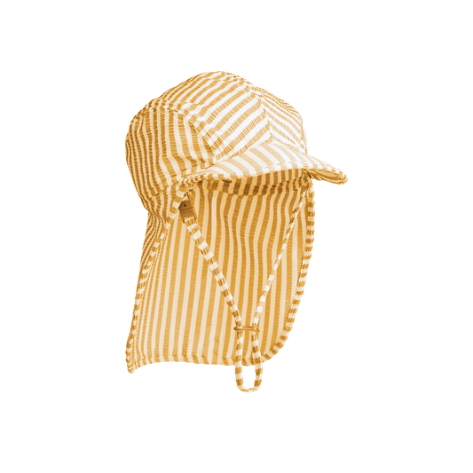 Liewood Lusio Seersucker Sun Hat - Yellow Mellow / Crème De La Crème