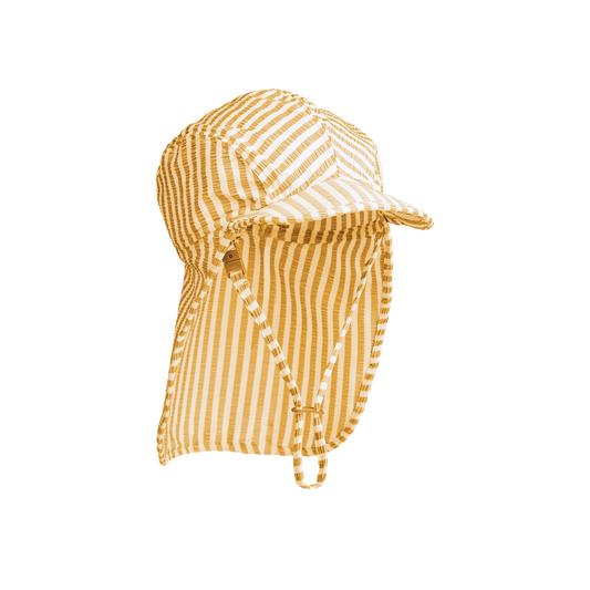 Liewood Lusio Seersucker Sun Hat - Y/D stripe Yellow Mellow / Crème De La Crème