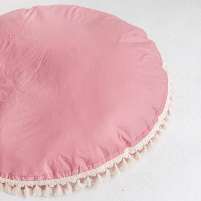 MiniCamp Tassel Floor Cushion - Rose