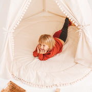 MiniCamp Kids Teepee Tent with Pom Poms - Extra Large