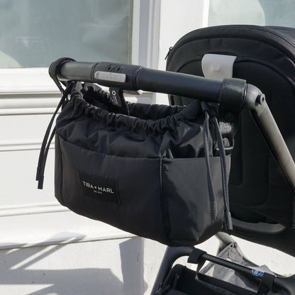 Tiba + Marl Mini Luna Drawstring Stroller Bag - Black