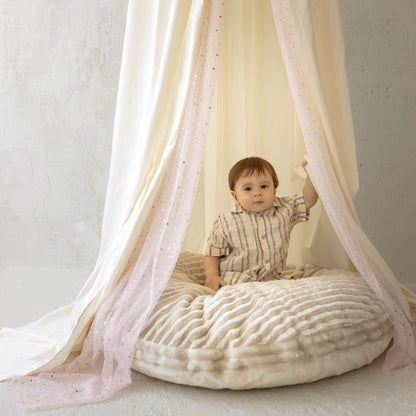 Minicamp Kids Bed Canopy Tulle & Tassels - Cream