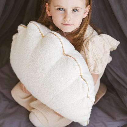 MiniCamp Boucle Seashell Cushion - Ecru