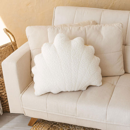 MiniCamp Boucle Seashell Cushion - Ecru