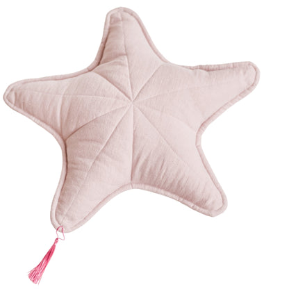 MiniCamp Linen Starfish Cushion - Pink