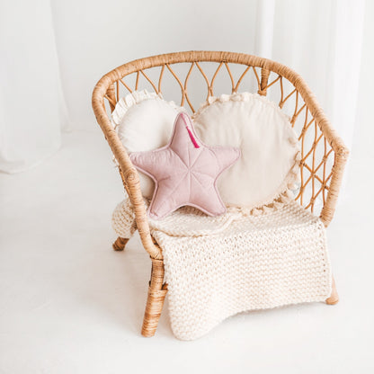 MiniCamp Linen Starfish Cushion - Pink