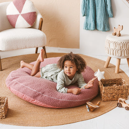 MiniCamp Boucle Floor Cushion - Rose
