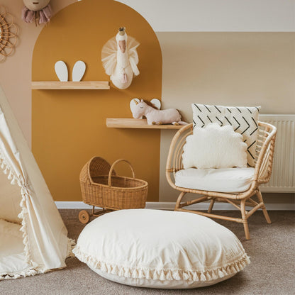 MiniCamp Tassel Floor Cushion - Ecru