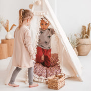 MiniCamp Boho Kids Teepee with Tassels - Ecru