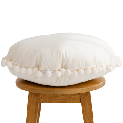 MiniCamp PomPom Throw Cushion - Ecru