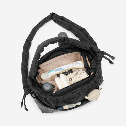 Tiba + Marl Mini Luna Drawstring Stroller Bag - Black