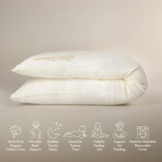 CuddleCo Mother&Baby Organic Cotton 6ft Deluxe Body and Baby Support Pillow