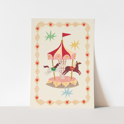Kid of the Village The Magic Carousel Fine Art Print