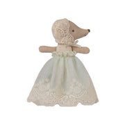 Maileg Baby Mouse in Gown - Mint