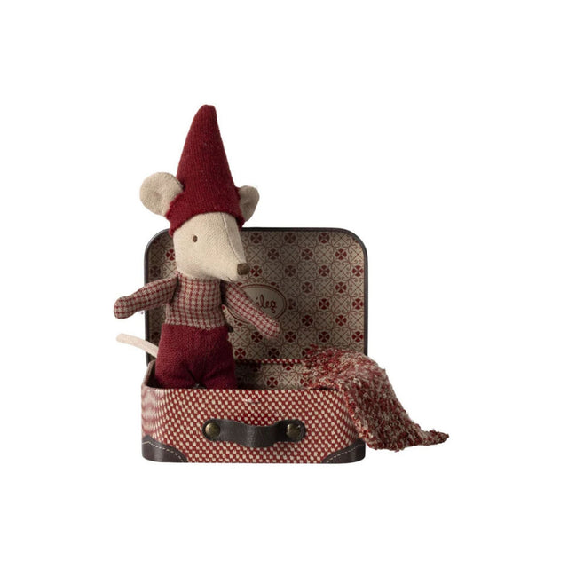 Maileg Christmas Baby Mouse in Suitcase