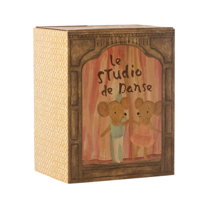 Maileg Little Sister & Brother Ballet Mice In Dance Studio