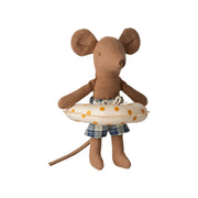 Maileg Little Brother Beach Mouse with Float - Yellow Dots