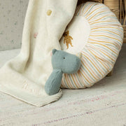 Maileg Lullaby Friends Rhino Rattle - Dusty blue