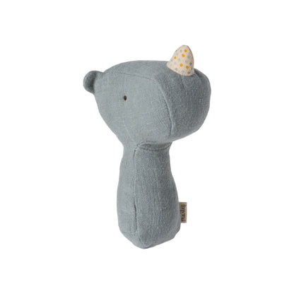 Maileg Lullaby Friends Rhino Rattle - Dusty blue