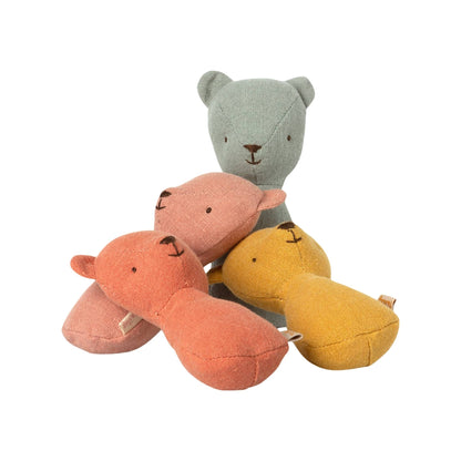 Maileg Lullaby Friends Teddy Rattle - Old Rose