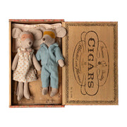 Maileg Mum & Dad Mice In Cigarbox