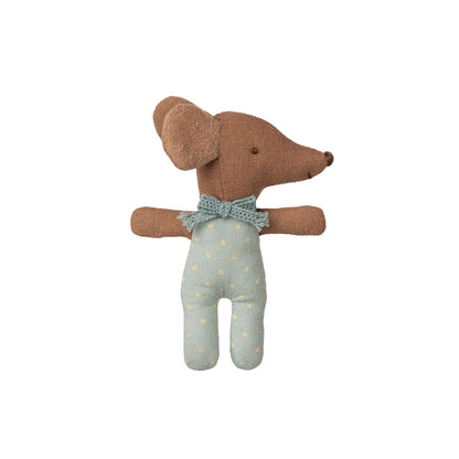 Maileg Sleepy Wakey Baby Mouse In Matchbox - Blue