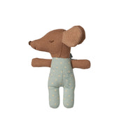 Maileg Sleepy Wakey Baby Mouse In Matchbox - Blue