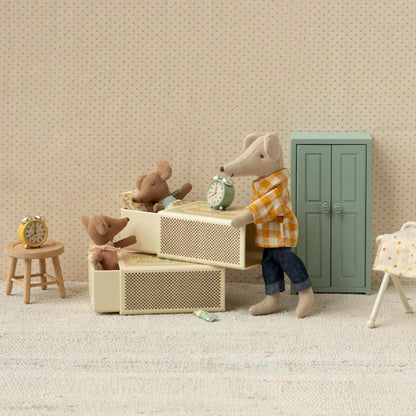 Maileg Sleep Wakey Baby Mouse In Matchbox - Rose