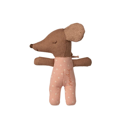 Maileg Sleep Wakey Baby Mouse In Matchbox - Rose