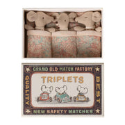 Maileg Triplets Baby Mice in Matchbox - Checker