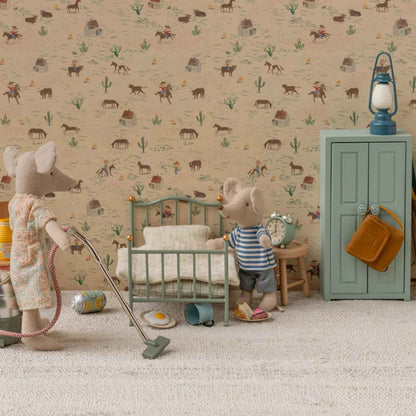 Maileg Vintage Mouse Single Bed - Mint