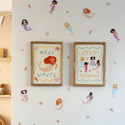 Kid of the Village Let's Be Mermaids Fine Art Print