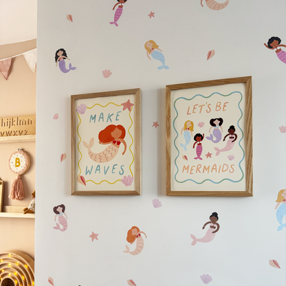 Kid of the Village Let's Be Mermaids Fine Art Print